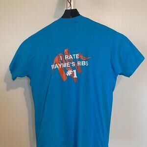 Vintage 2000s graphic tee with Rayme's ribs design